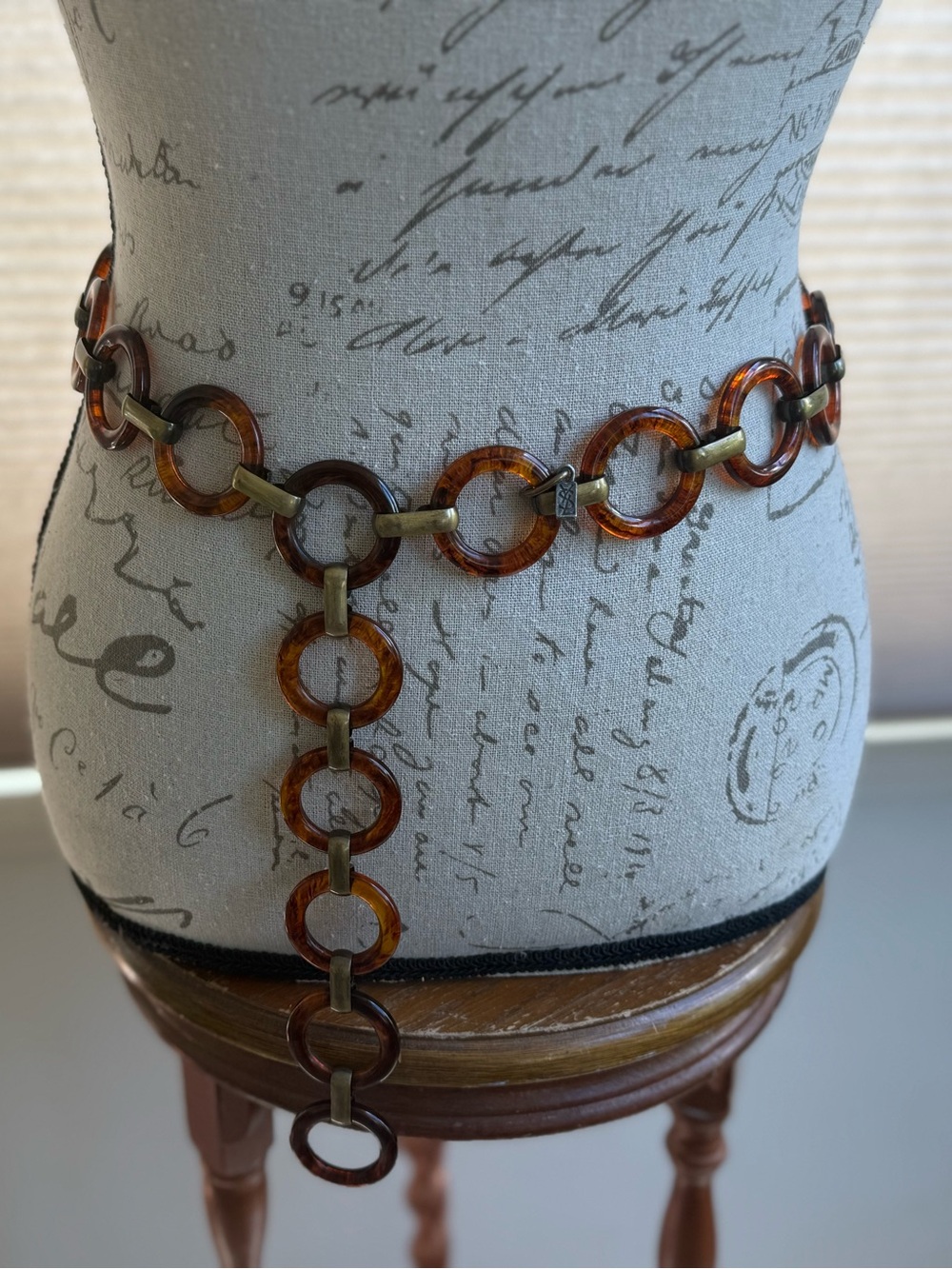 Vintage Yves Saint Laurent YSL  Circle Link Belt Necklace